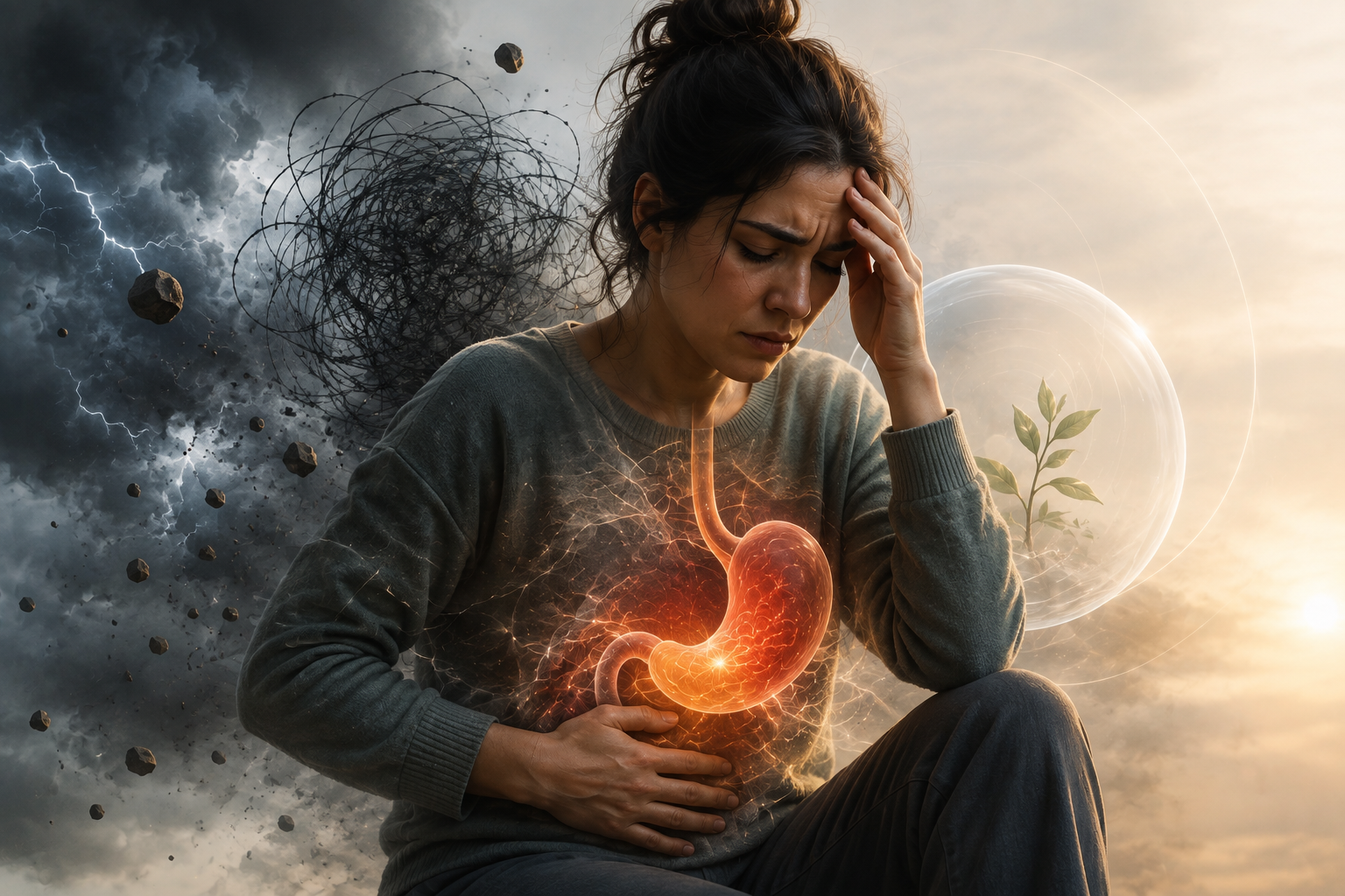 Liberar el nudo en el estómago:  Como la ansiedad y el estrés bloquean tu energía vital